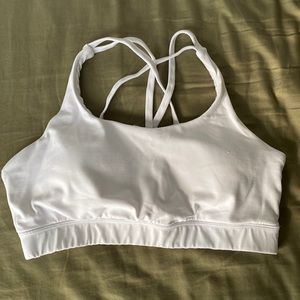 White sports bra
